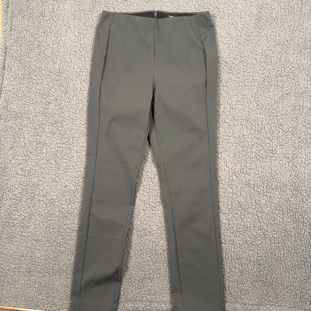 Theory Skinny Pants Womens 8 Gray Navalane Neoteric Stretchy Pull On Office Slim